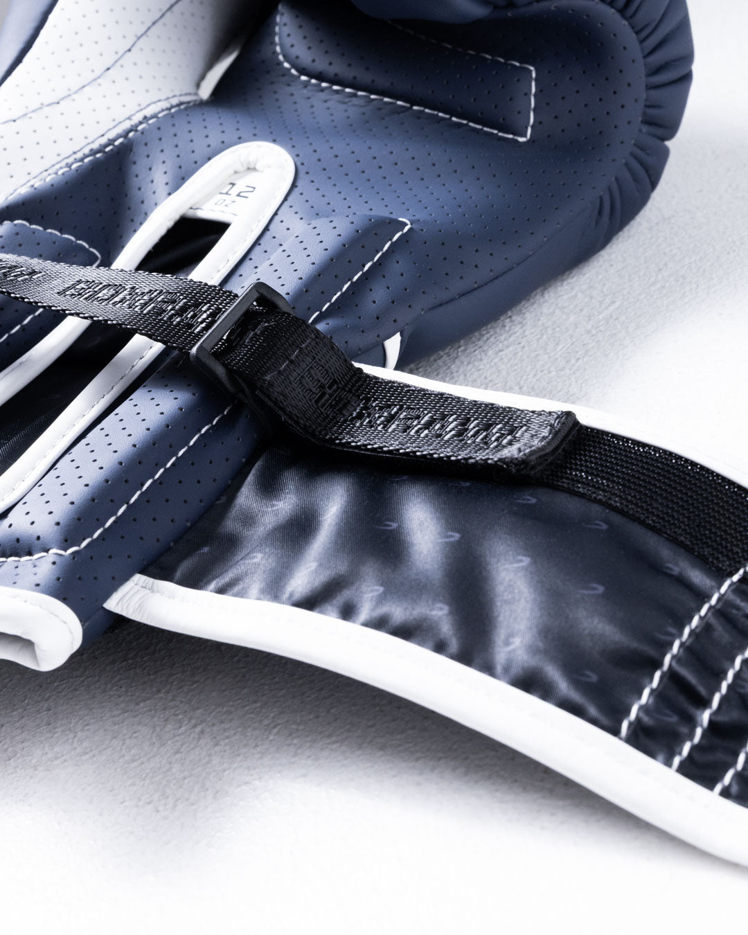 Strike-Three Twin Strap Boxing Gloves - Blue/White