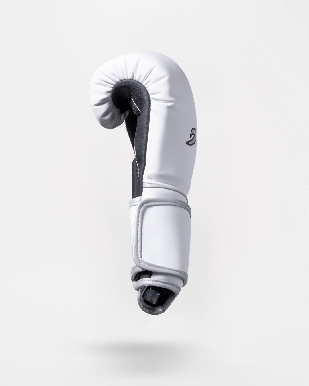 Strike-Three Twin Strap Boxing Gloves - White/Black