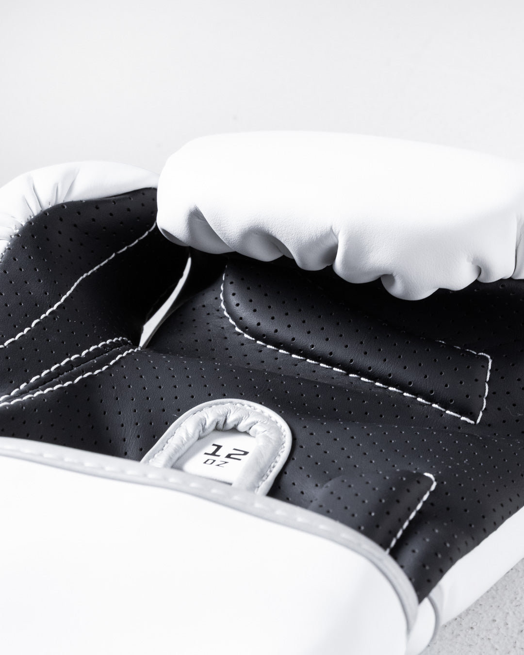 Strike-Three Twin Strap Boxing Gloves - White/Black