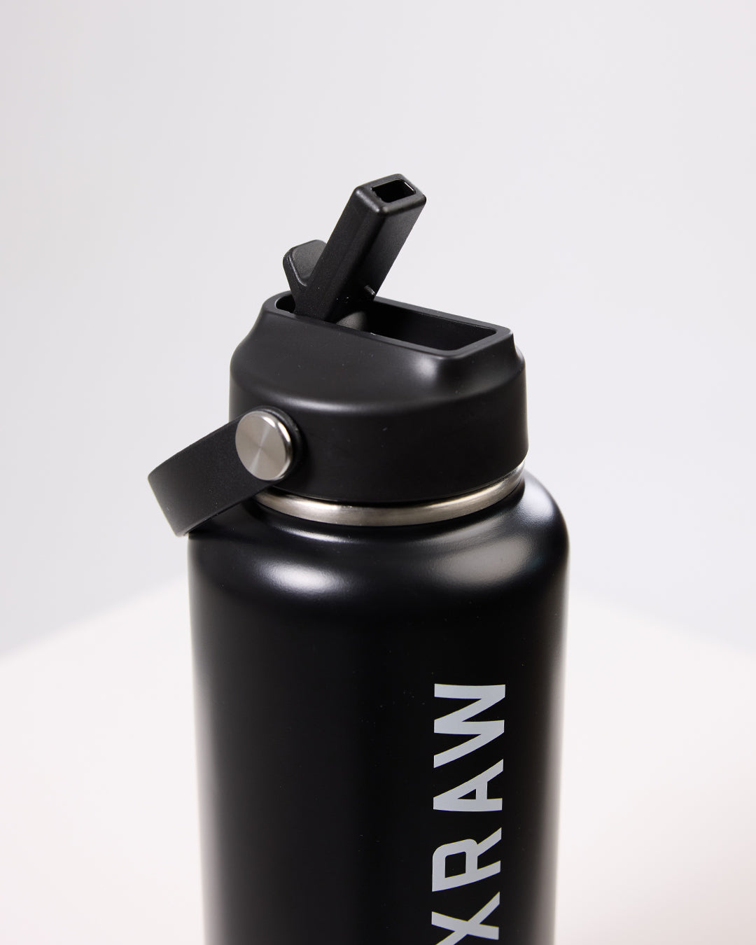BOXRAW 1L Steel Water Bottle - Black