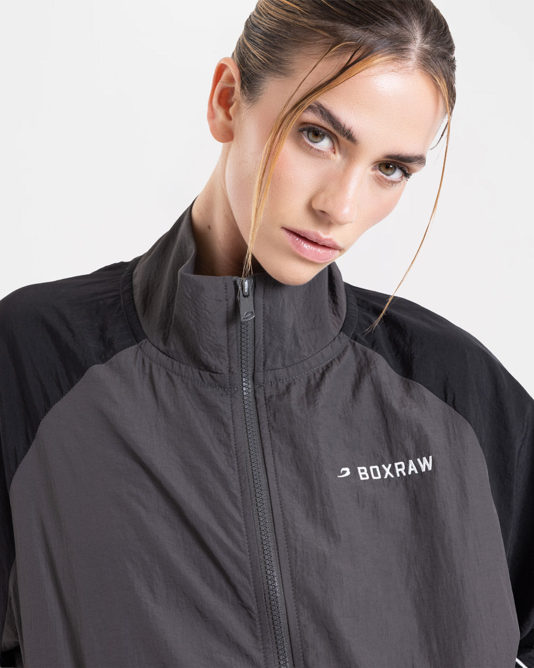 Women's Tunero Track Jacket - Grey/Black | BOXRAW