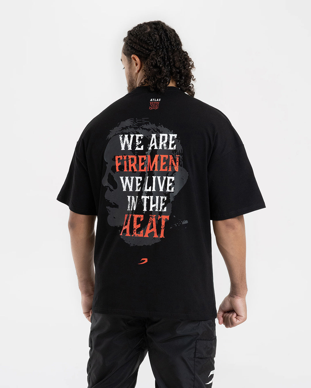 Teddy Atlas Firemen Oversized T-Shirt - Black | BOXRAW