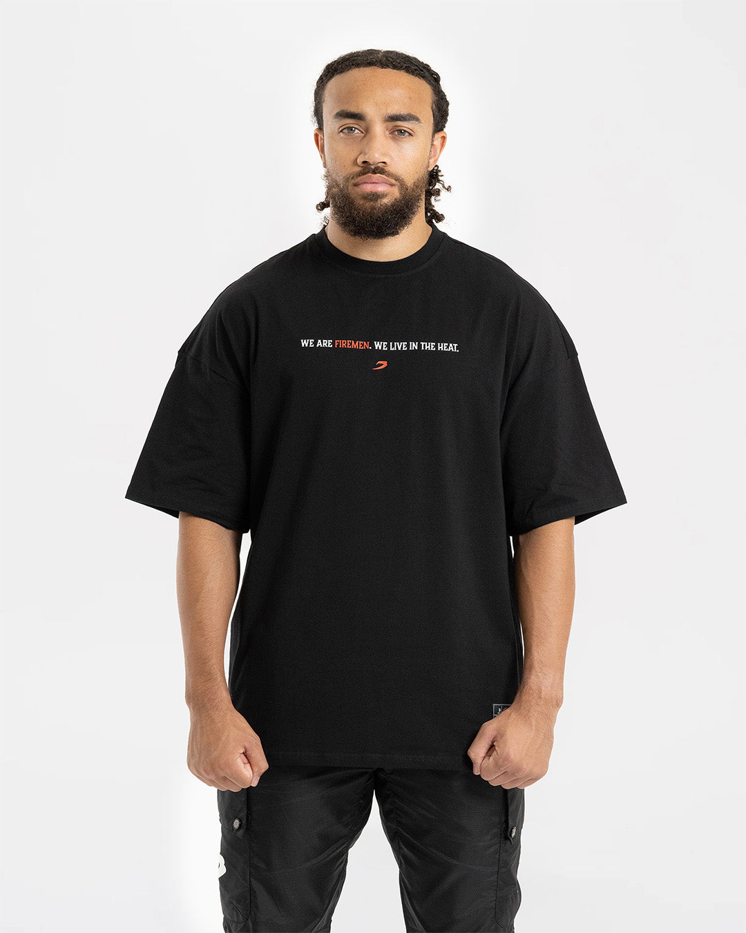 Teddy Atlas Firemen Oversized T-Shirt - Black | BOXRAW