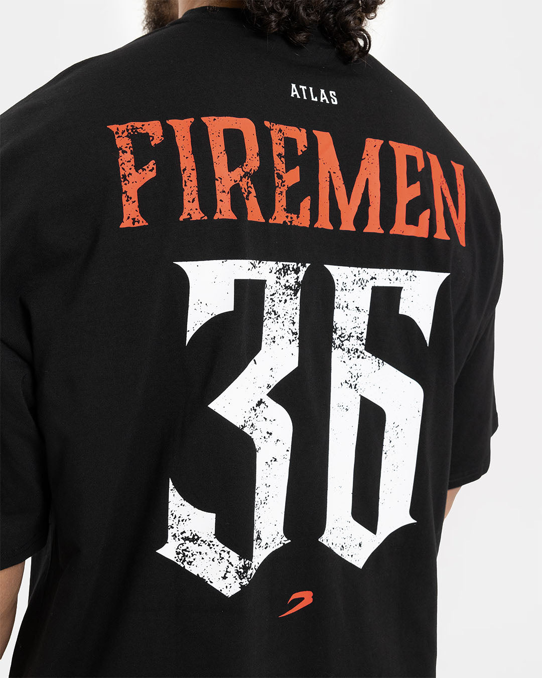 Teddy Atlas Firemen Oversized T-Shirt - Black
