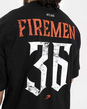 Teddy Atlas Firemen Oversized T-Shirt - Black