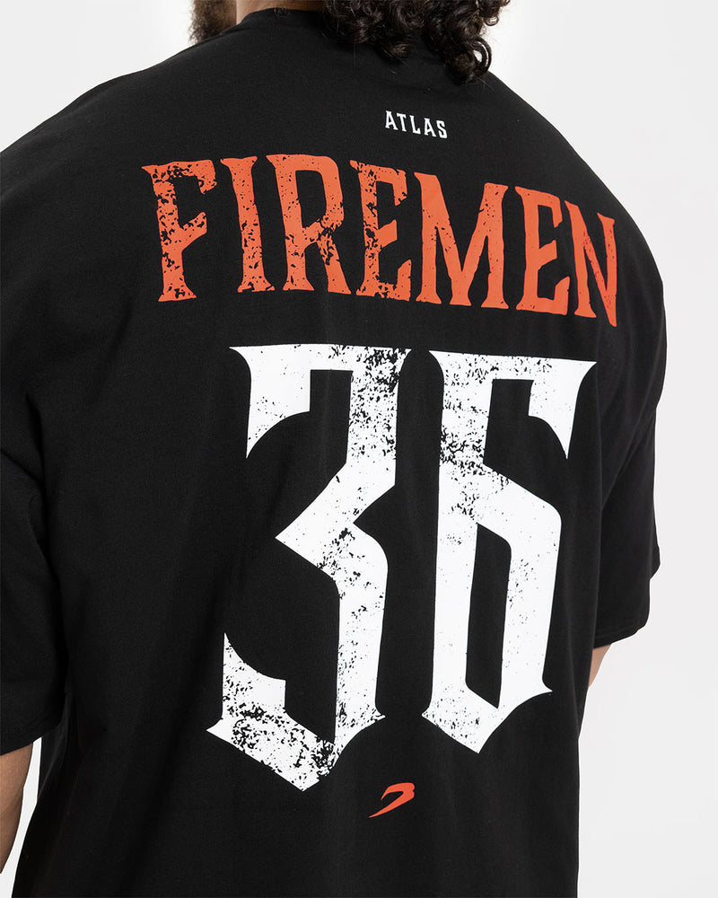 Teddy Atlas Firemen Oversized T-Shirt - Black