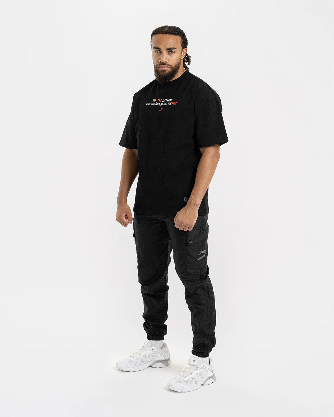 Teddy Atlas Heat Oversized T-Shirt - Black | BOXRAW