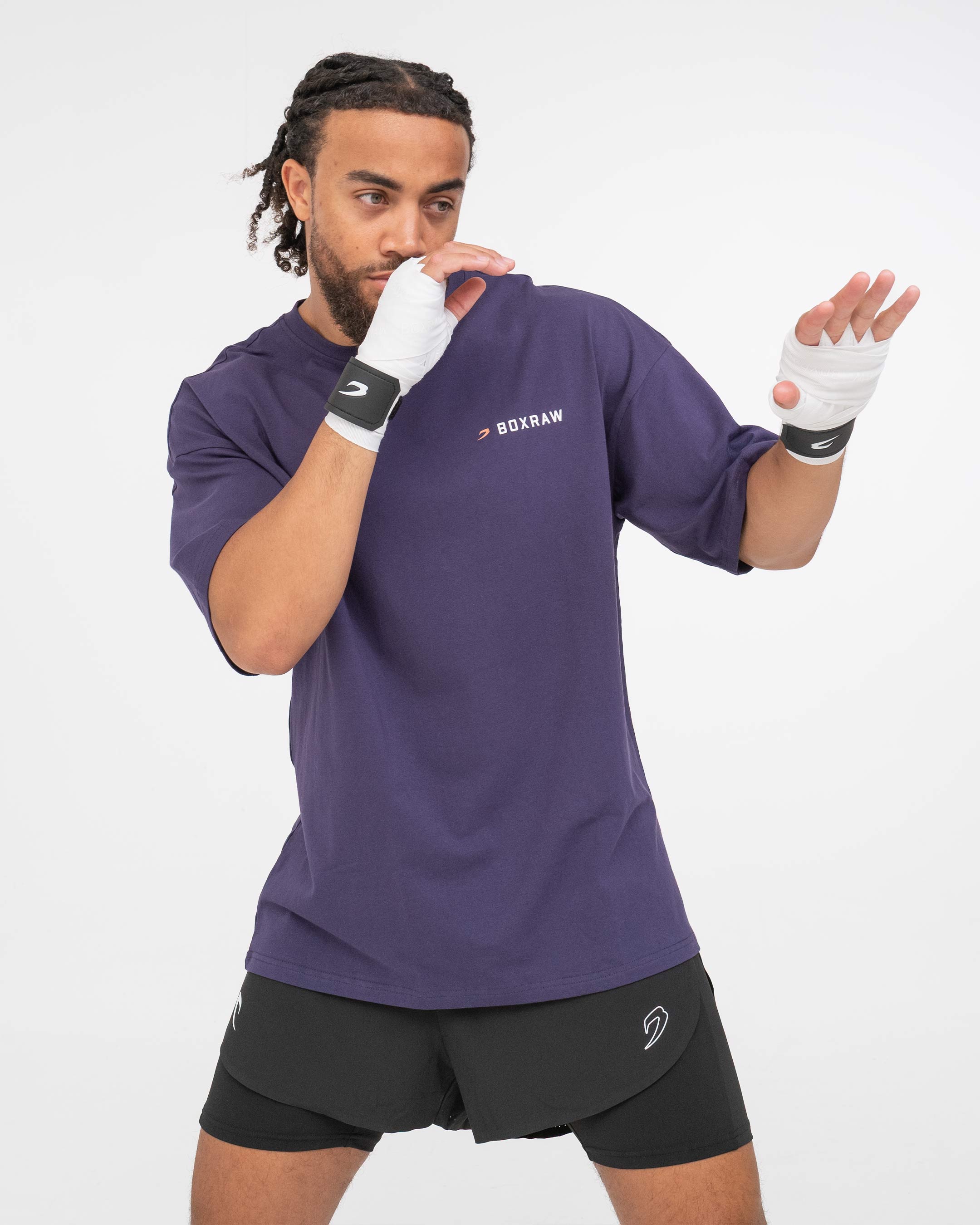 We Don't Play Boxing Oversized T-Shirt - Purple