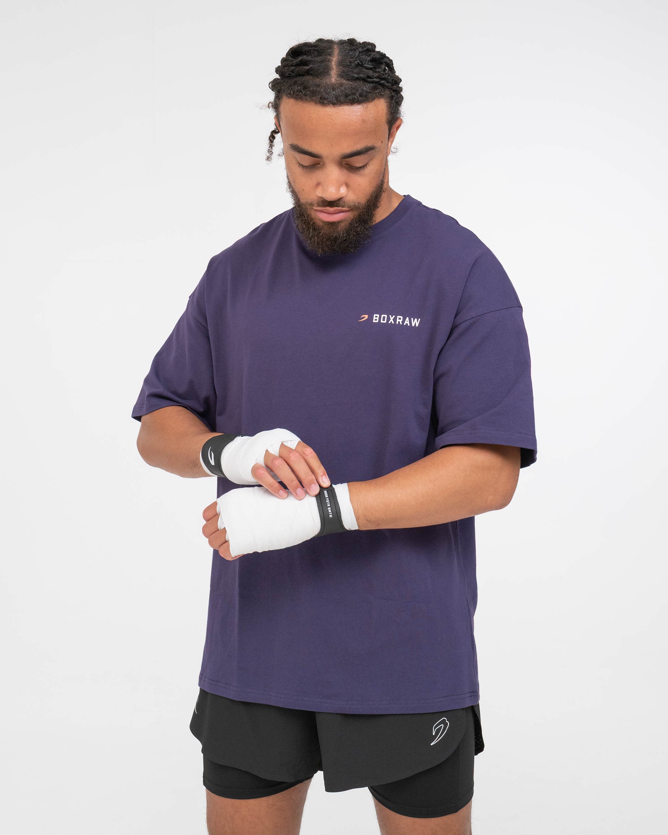 We Don't Play Boxing Oversized T-Shirt - Purple