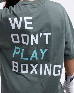 We Don't Play Boxing Oversized T-Shirt - Green