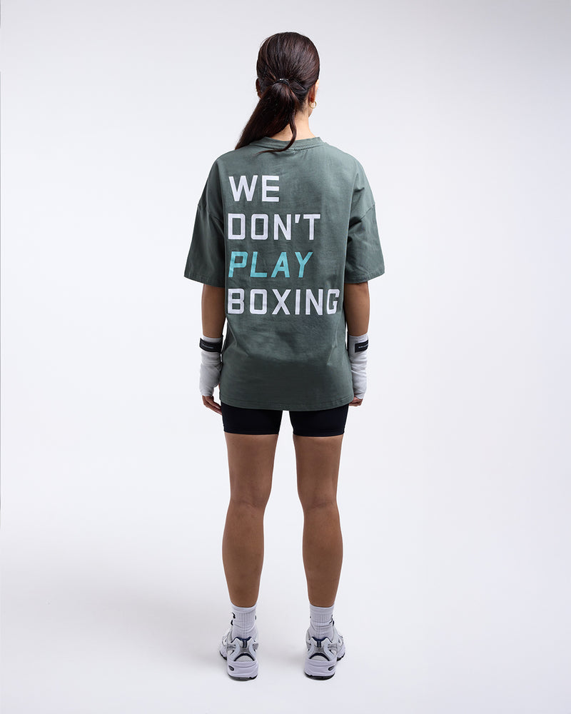 We Don't Play Boxing Oversized T-Shirt - Green