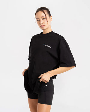 We Don't Play Boxing Oversized T-Shirt - Black/Blue