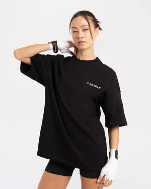 We Don't Play Boxing Oversized T-Shirt - Black/Yellow