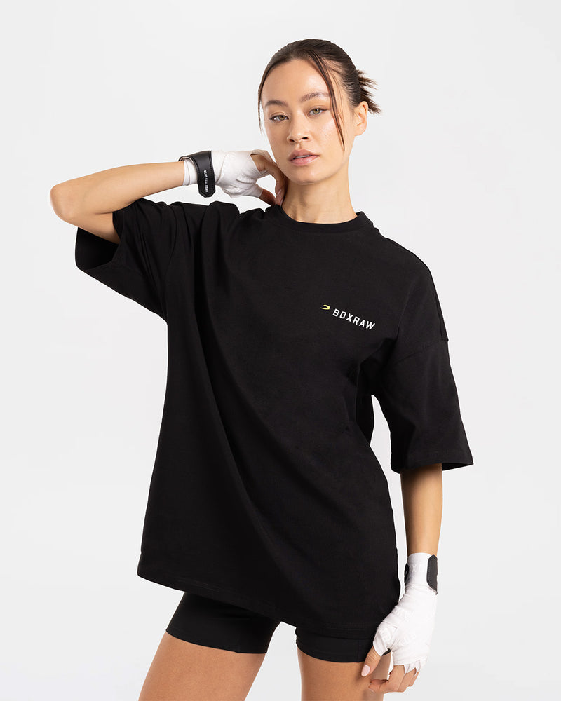 We Don't Play Boxing Oversized T-Shirt - Black/Yellow