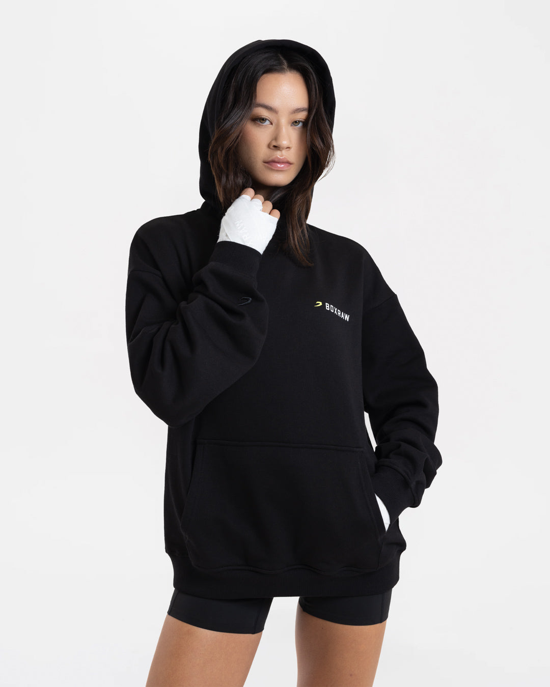 We Don't Play Boxing Oversized Hoodie - Black/Yellow