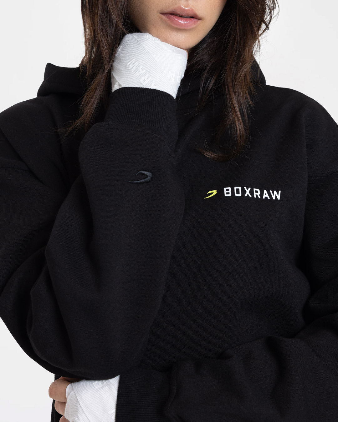 We Don't Play Boxing Oversized Hoodie - Black/Yellow