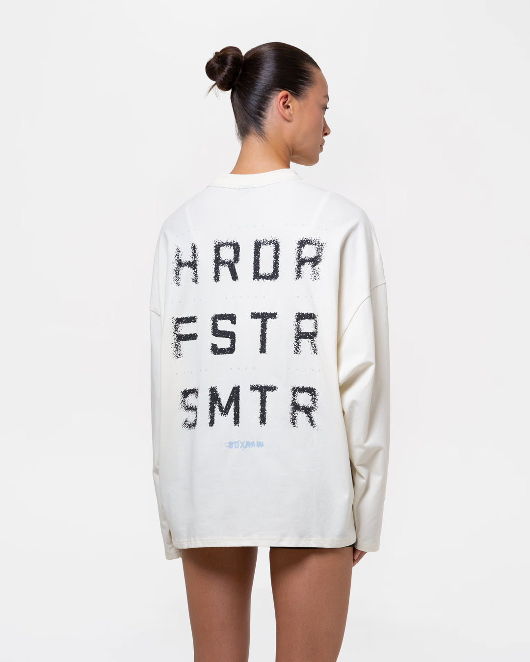 HRDR FSTR SMTR Oversized Long Sleeve T-Shirt - Ivory