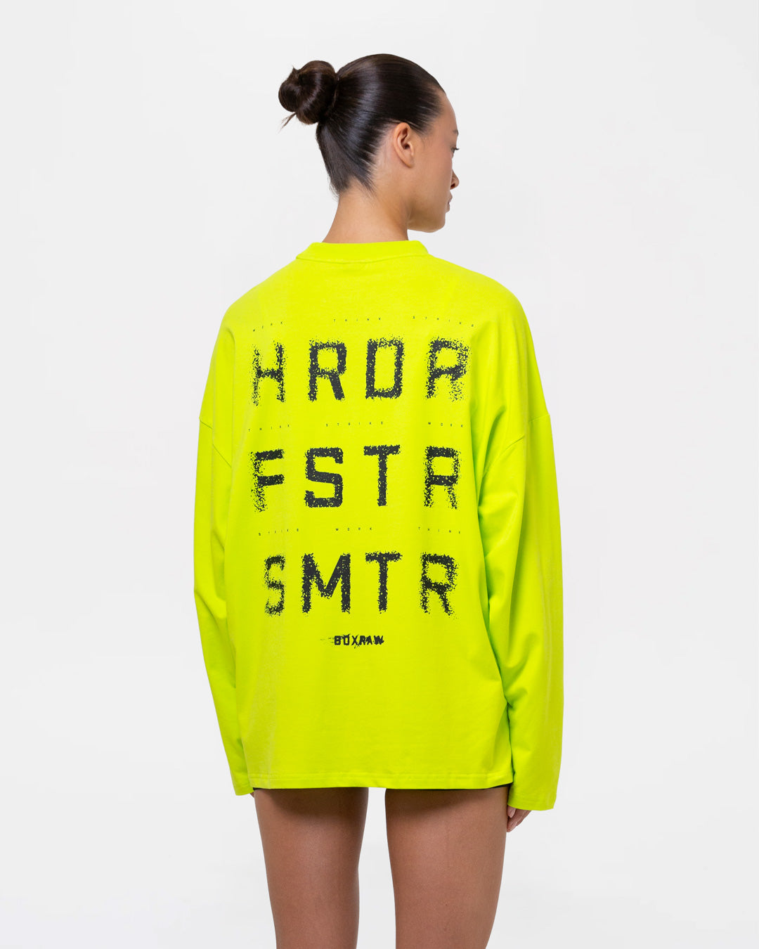 HRDR FSTR SMTR Oversized Long Sleeve T-Shirt - Lime