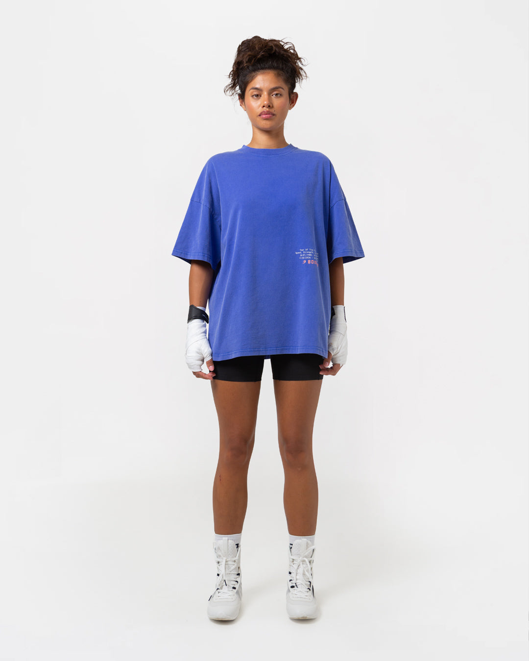 Sparring Club Fire Horse Oversized T-Shirt - Washed Blue