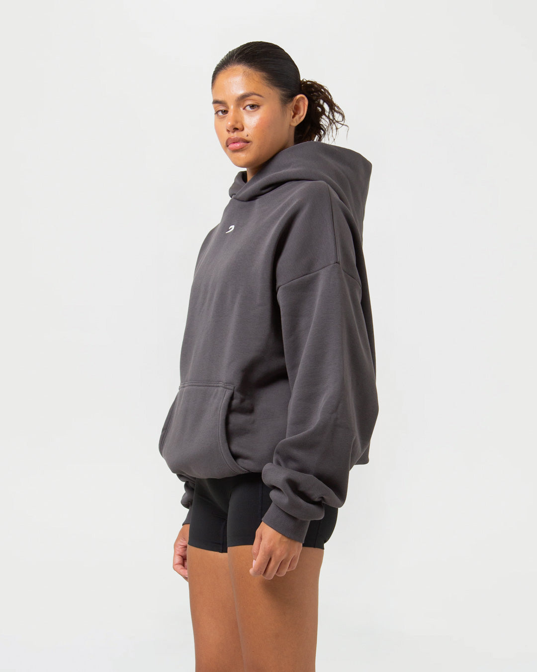 Strike Oversized Hoodie - Charcoal