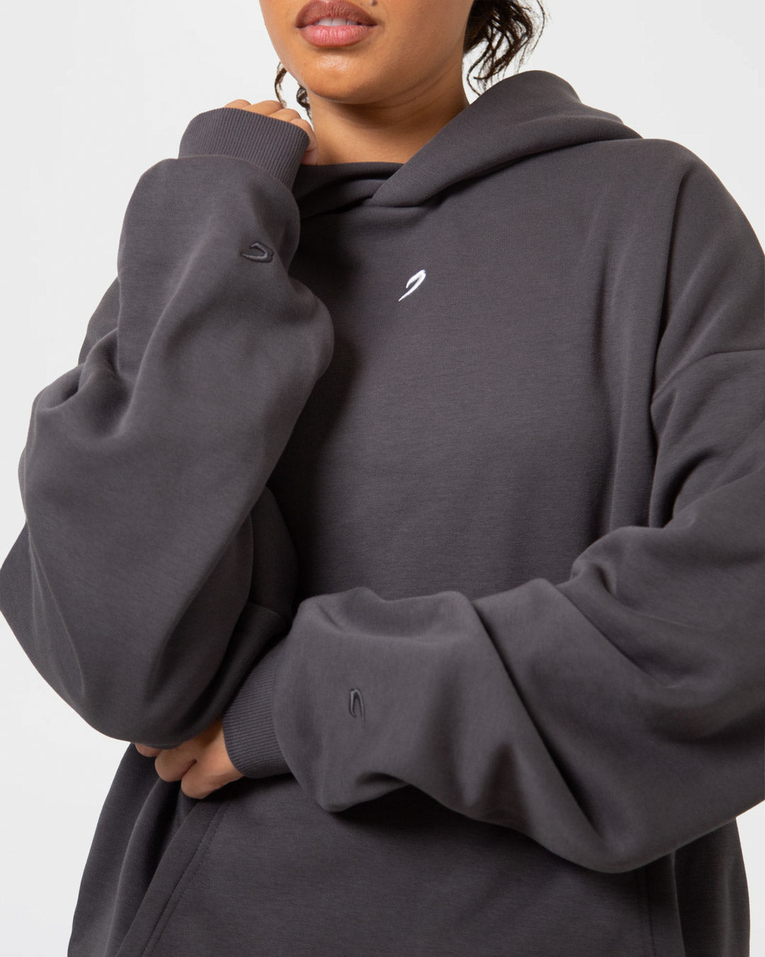 Strike Oversized Hoodie - Charcoal