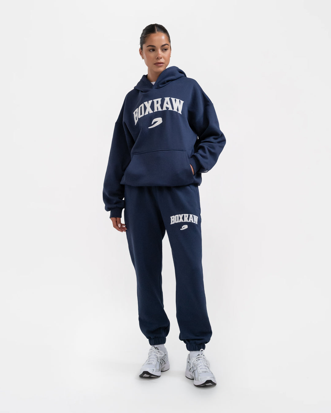 boxraw hoodie セットアップ ミッドナイトネイビー Women's East Street Hoodie - Midnight Blue | BOXRAW