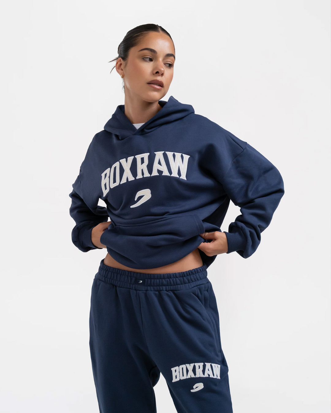 boxraw hoodie セットアップ ミッドナイトネイビー Women's East Street Hoodie - Midnight Blue | BOXRAW