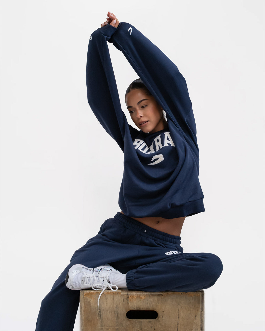 boxraw hoodie セットアップ ミッドナイトネイビー Women's East Street Hoodie - Midnight Blue | BOXRAW