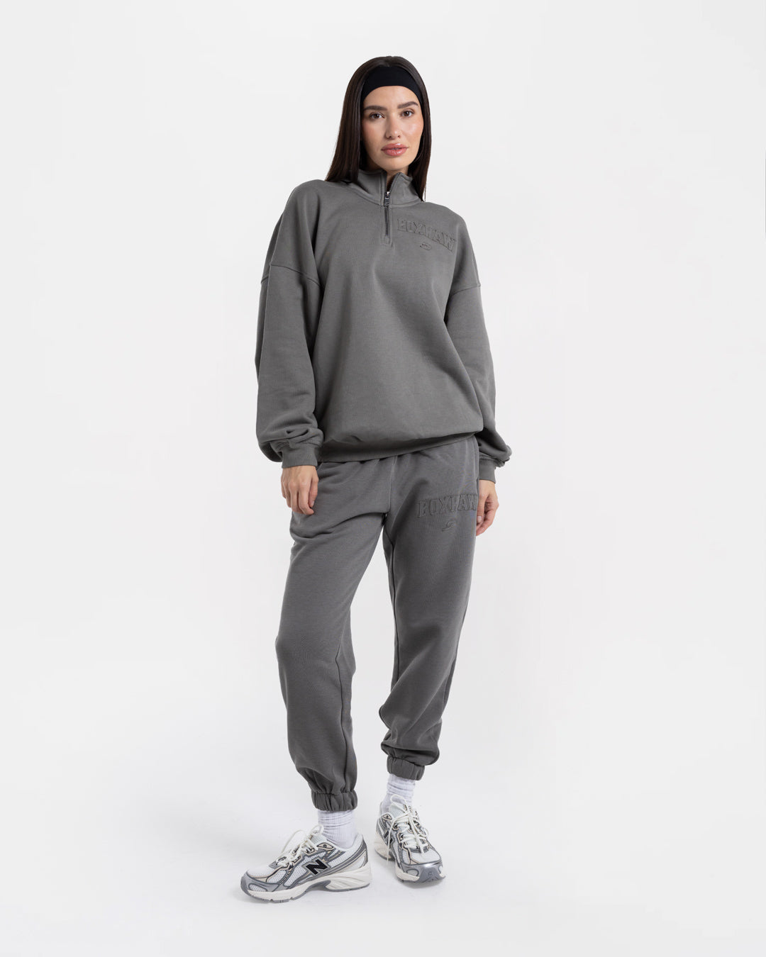 East Street 1/4 Zip - Distressed Grey