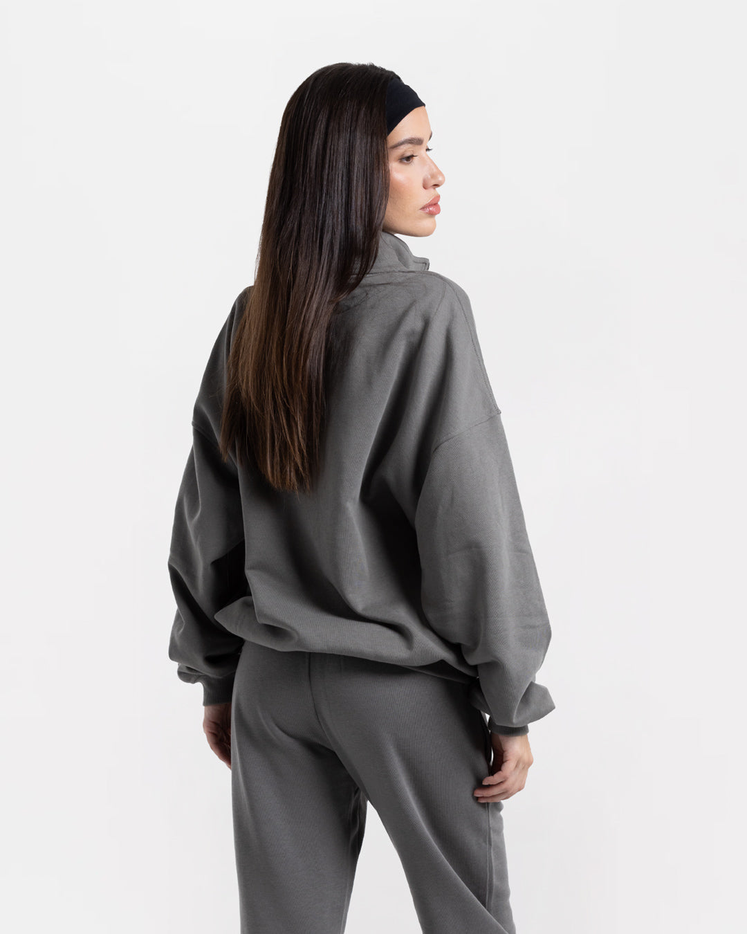 East Street 1/4 Zip - Distressed Grey