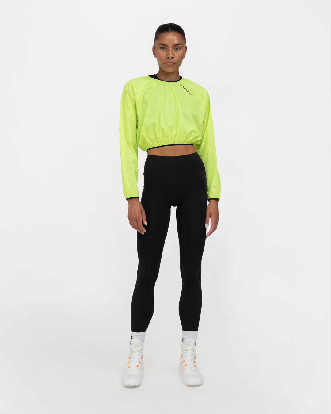 Genaro Cropped Windbreaker Crew - Neon Yellow