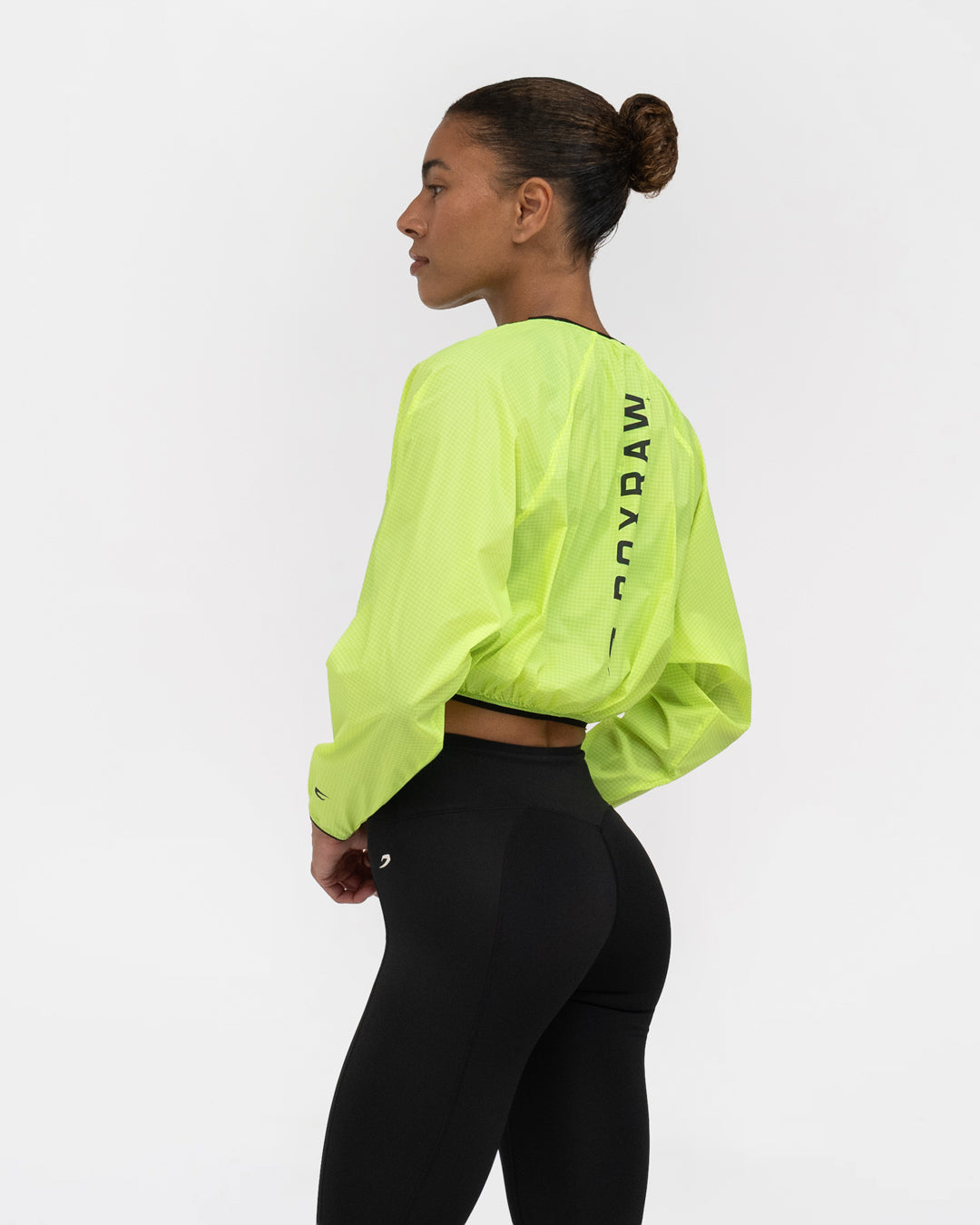 Genaro Cropped Windbreaker Crew - Neon Yellow