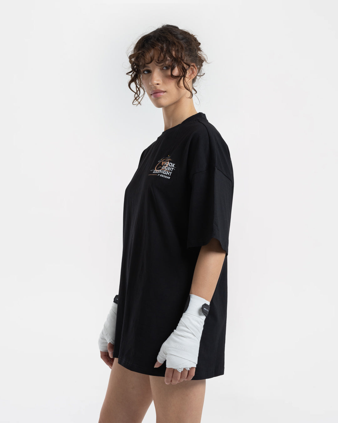 Hook Right Goodnight Oversized T-Shirt - Black