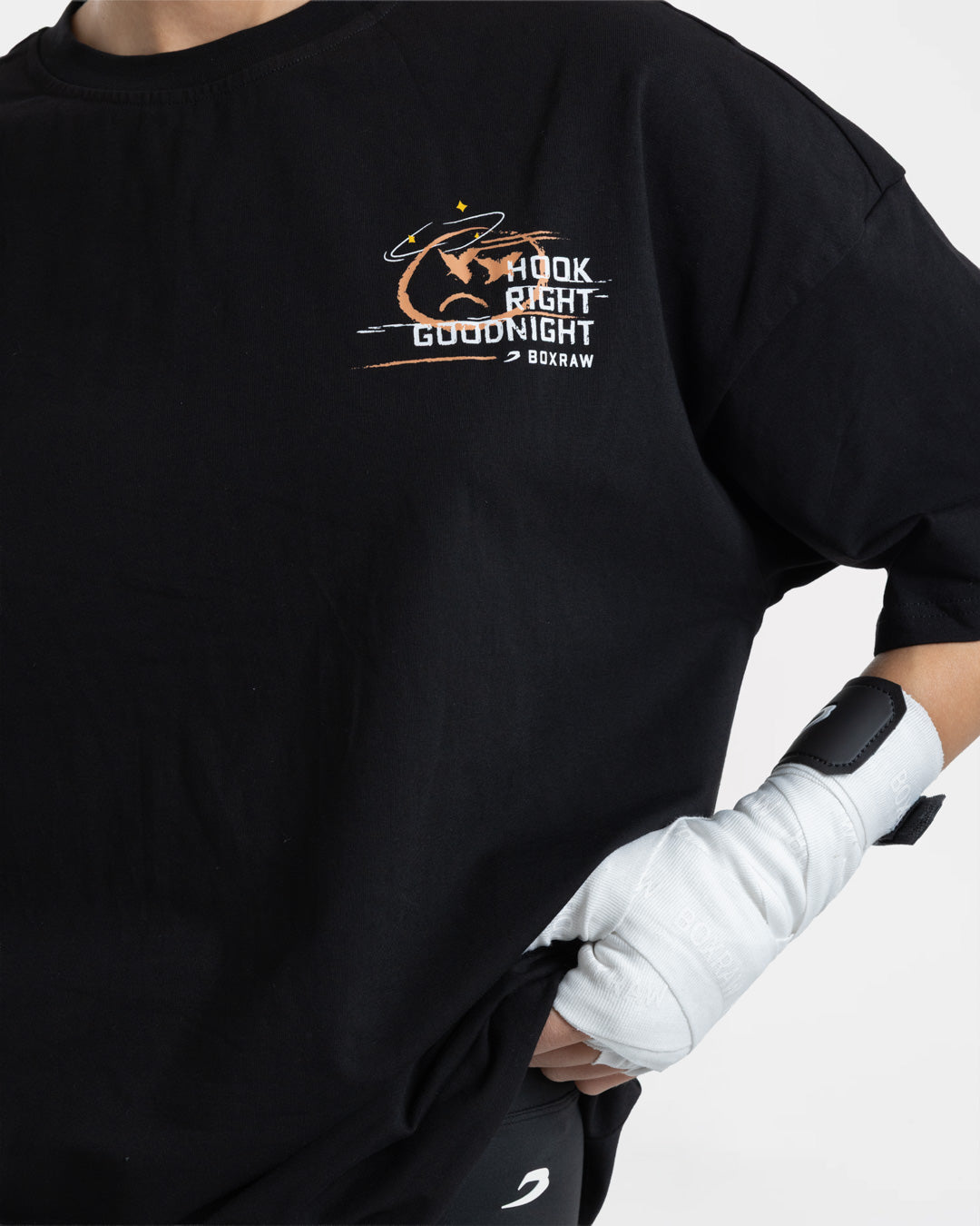 Hook Right Goodnight Oversized T-Shirt - Black