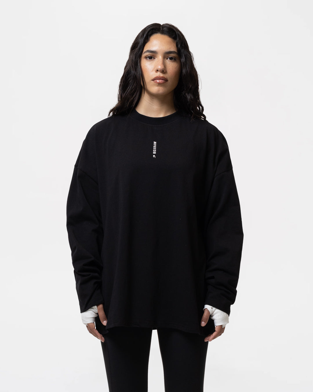 Lineal Long Sleeve T-Shirt - Black