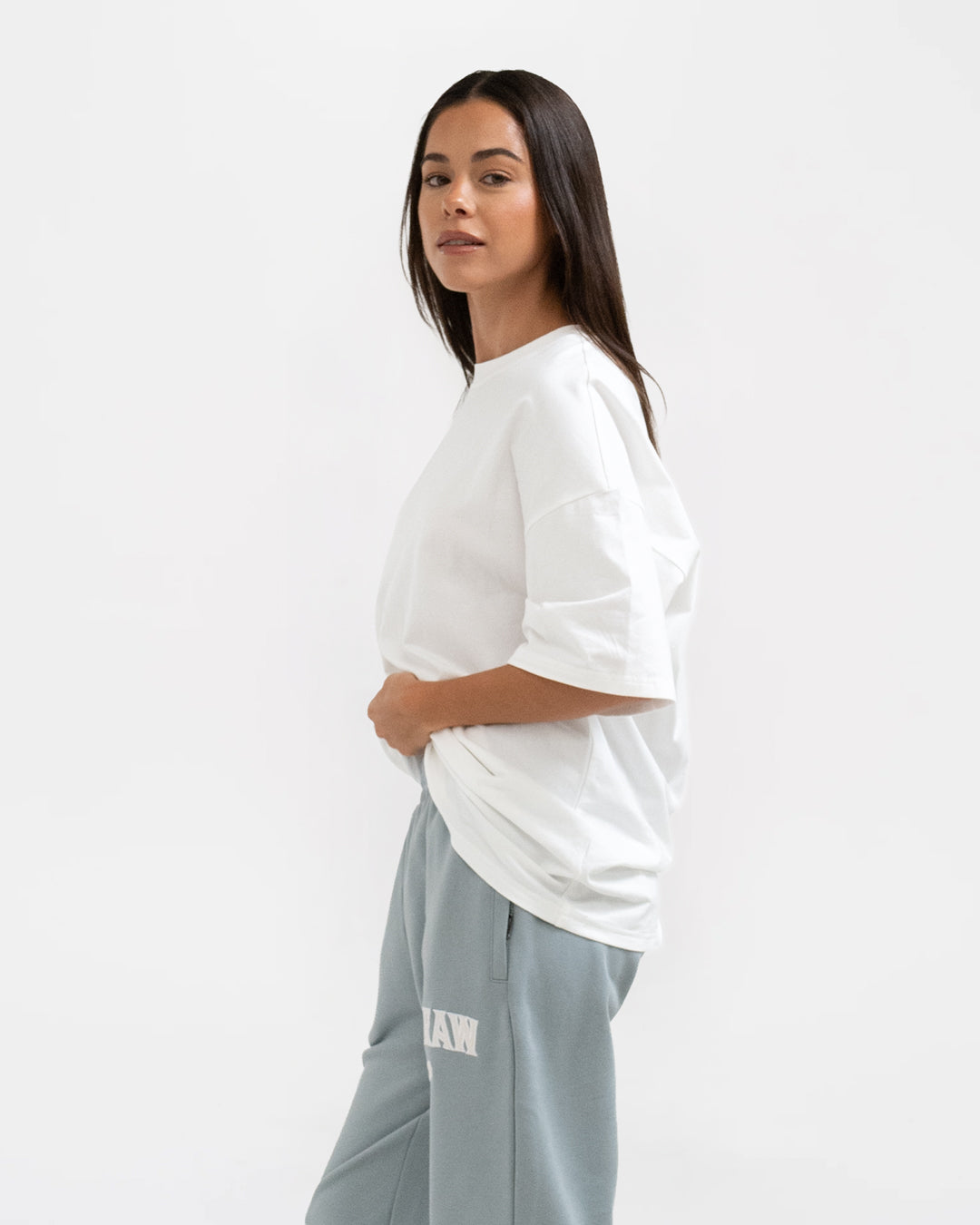 Lineal Oversized T-Shirt - White