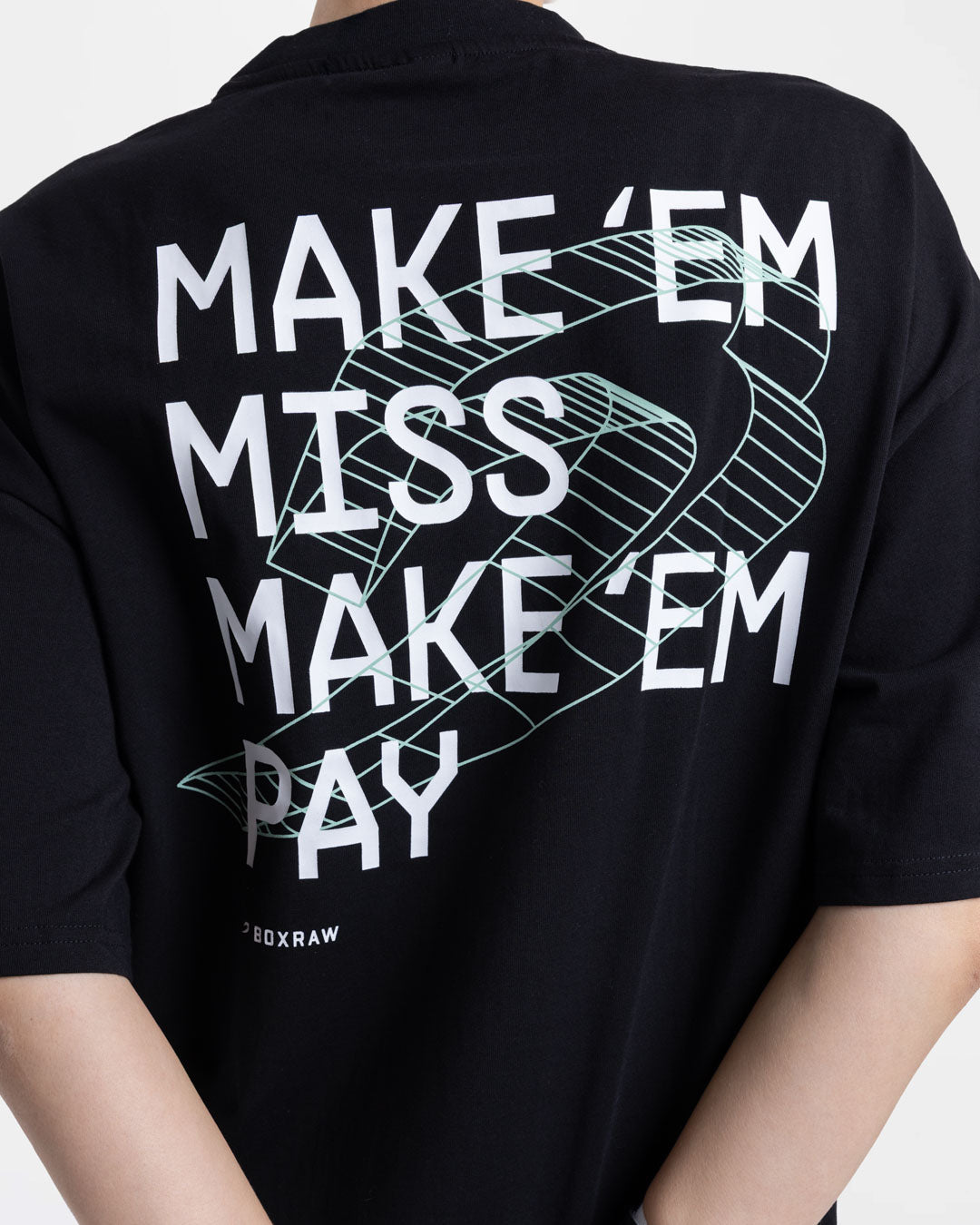 Women's Make 'Em Miss Oversized T-Shirt - Black | BOXRAW