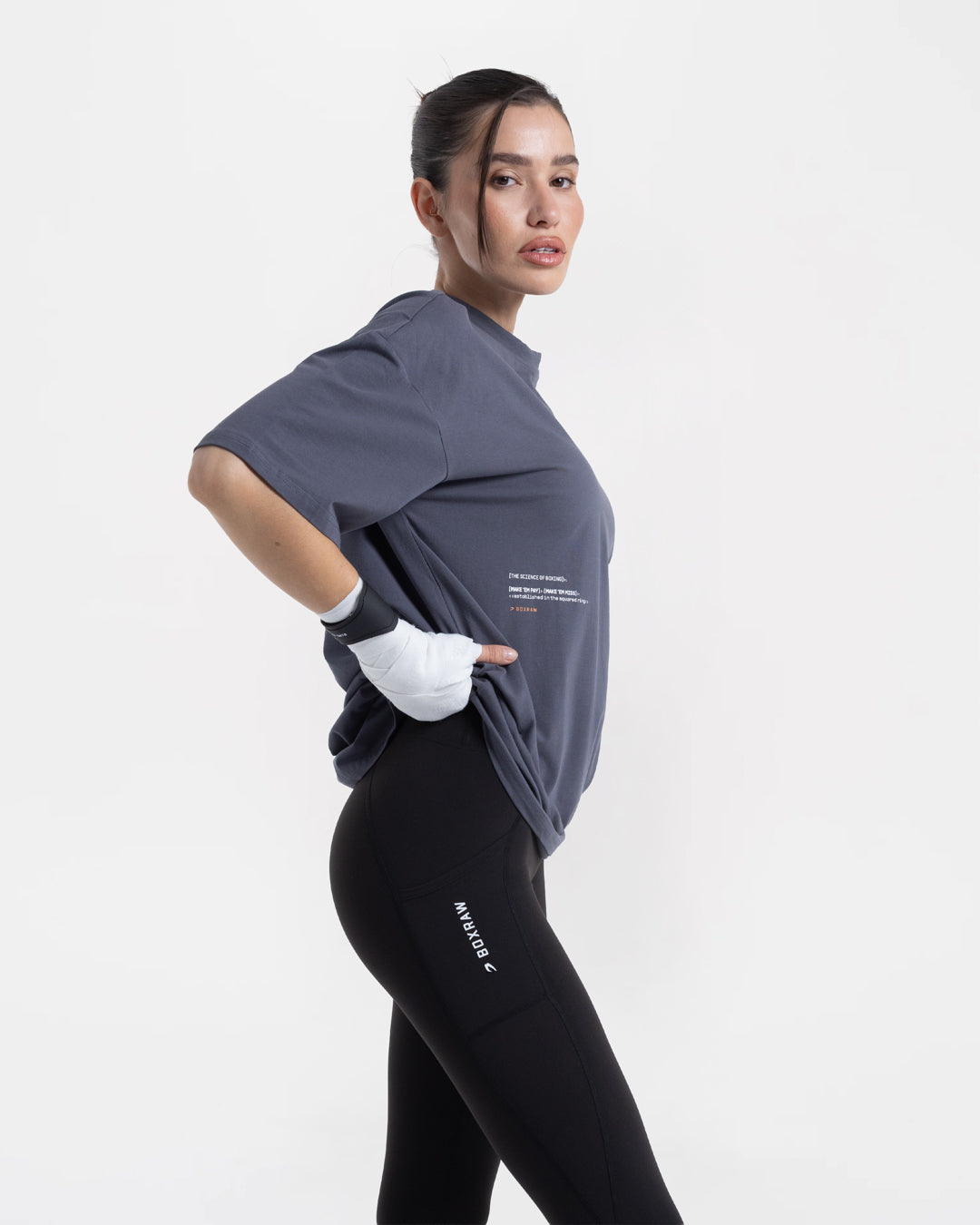 Make 'Em Miss Oversized T-Shirt - Charcoal