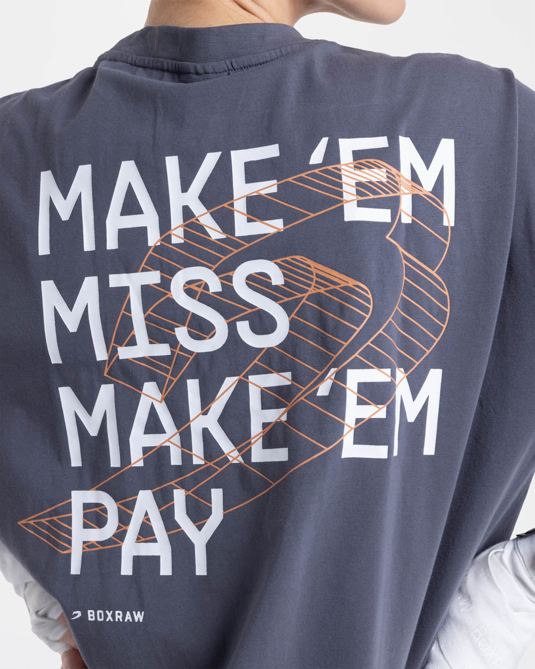 Make 'Em Miss Oversized T-Shirt - Charcoal
