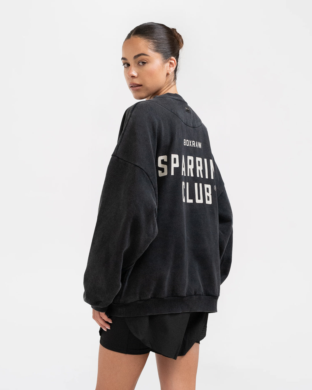 Sparring Club Oversized Sweatshirt - Washed Black