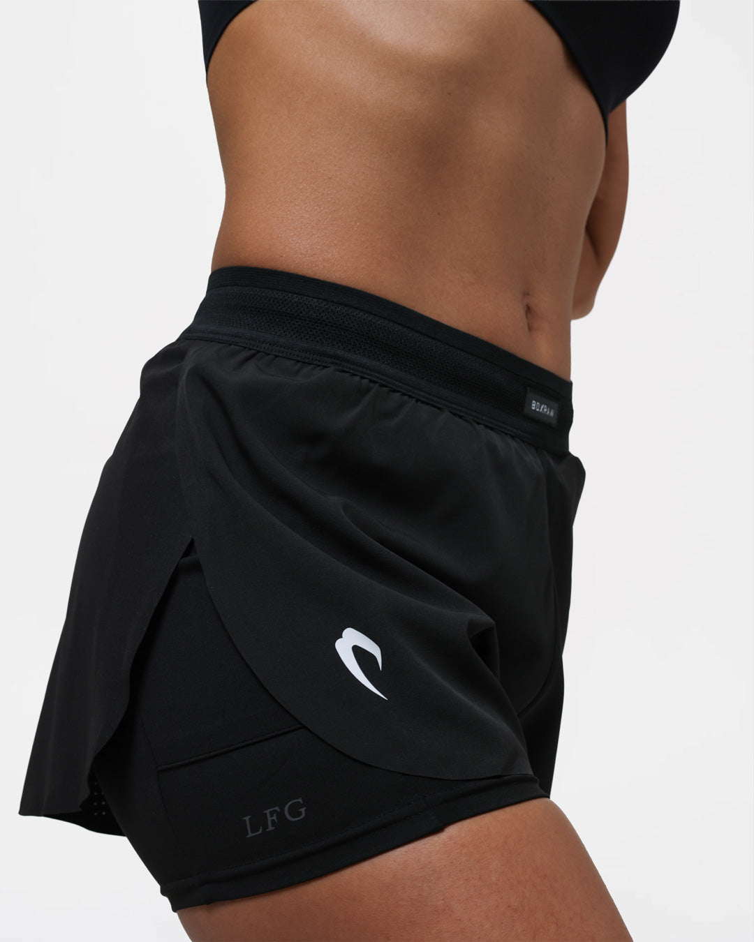 Womens Tunero 2-in-1 Shorts - Black | BOXRAW