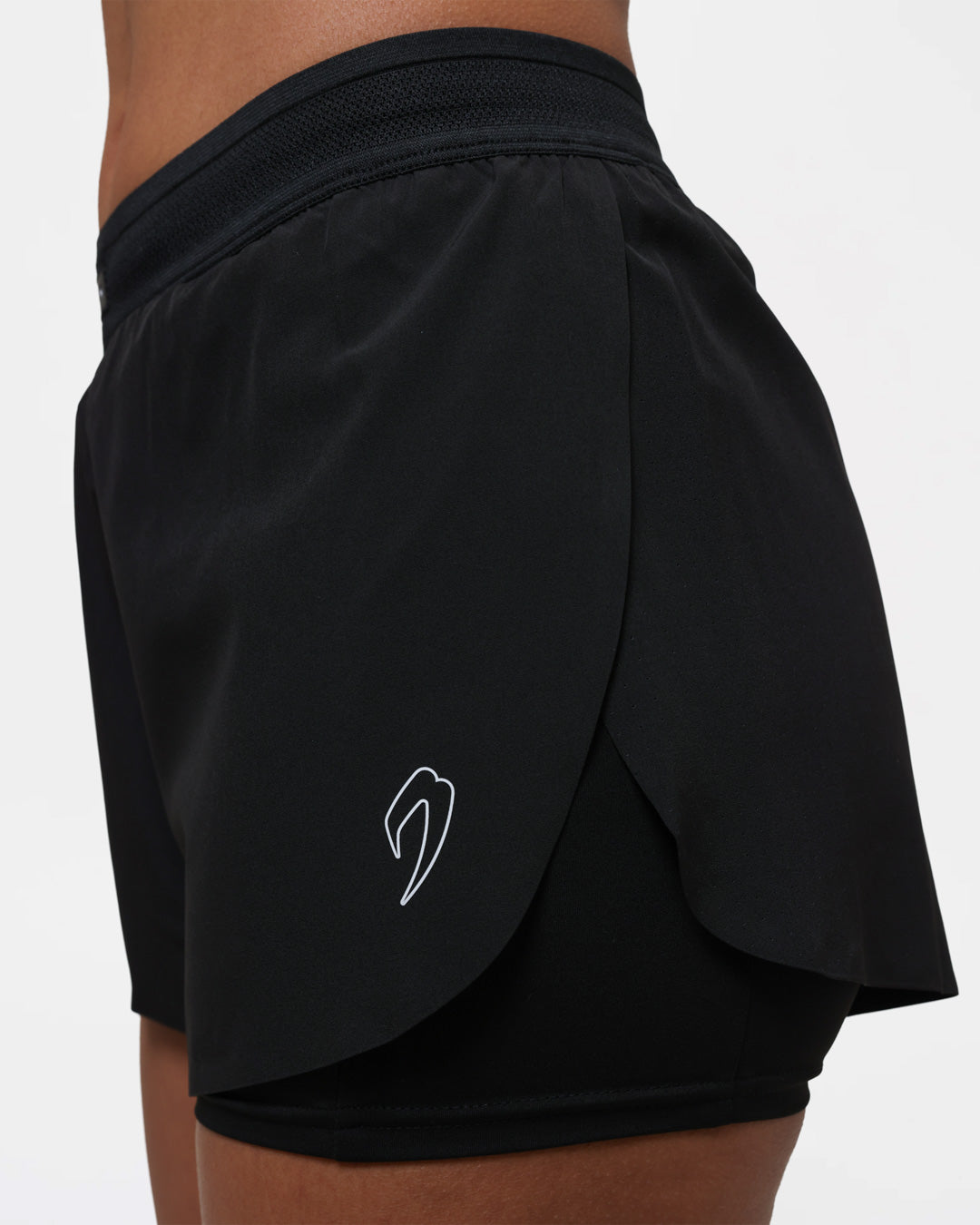 Womens Tunero 2-in-1 Shorts - Black | BOXRAW