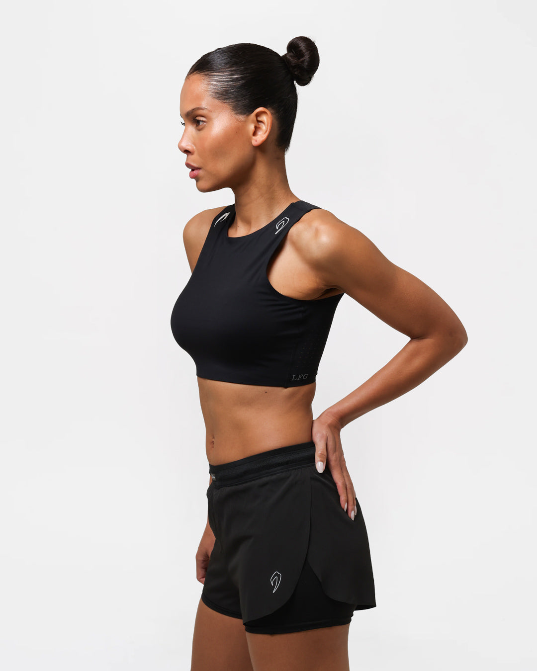 Tunero Racer Sports Bra - Black