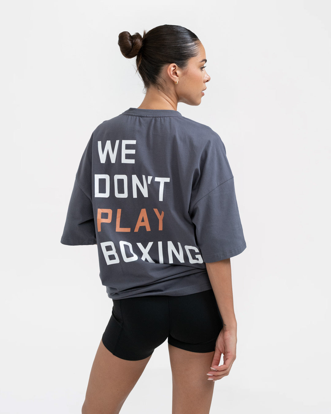 We Don't Play Boxing Oversized T-Shirt - Charcoal