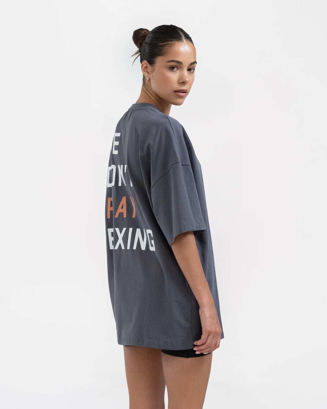 We Don't Play Boxing Oversized T-Shirt - Charcoal