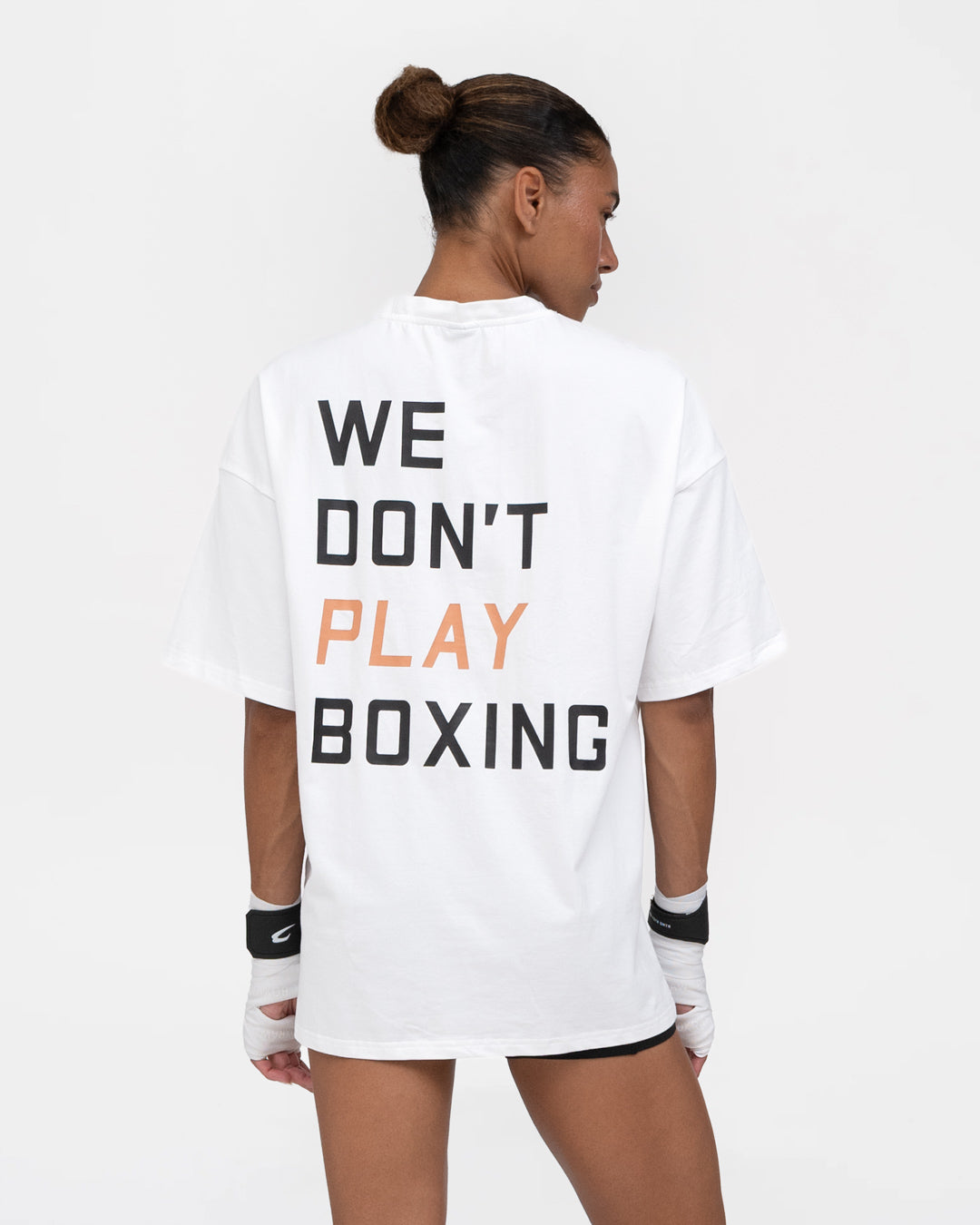 We Don't Play Boxing Oversized T-Shirt - White