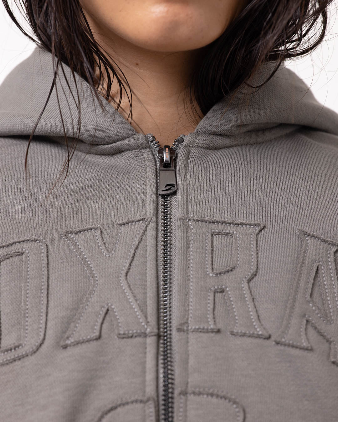 East Street Zip Up Hoodie - Distressed Grey