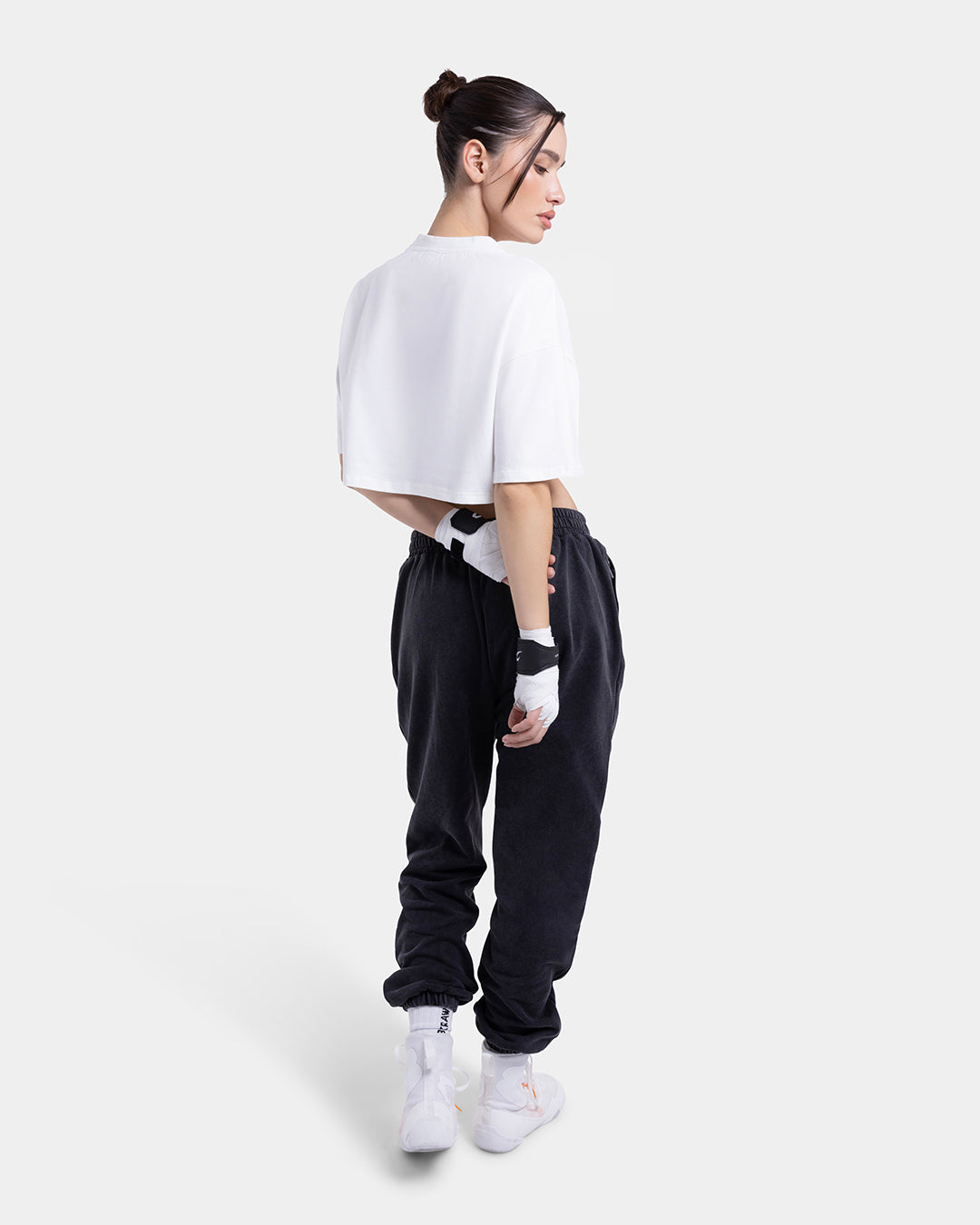 Strike Oversized Cropped T-Shirt - White