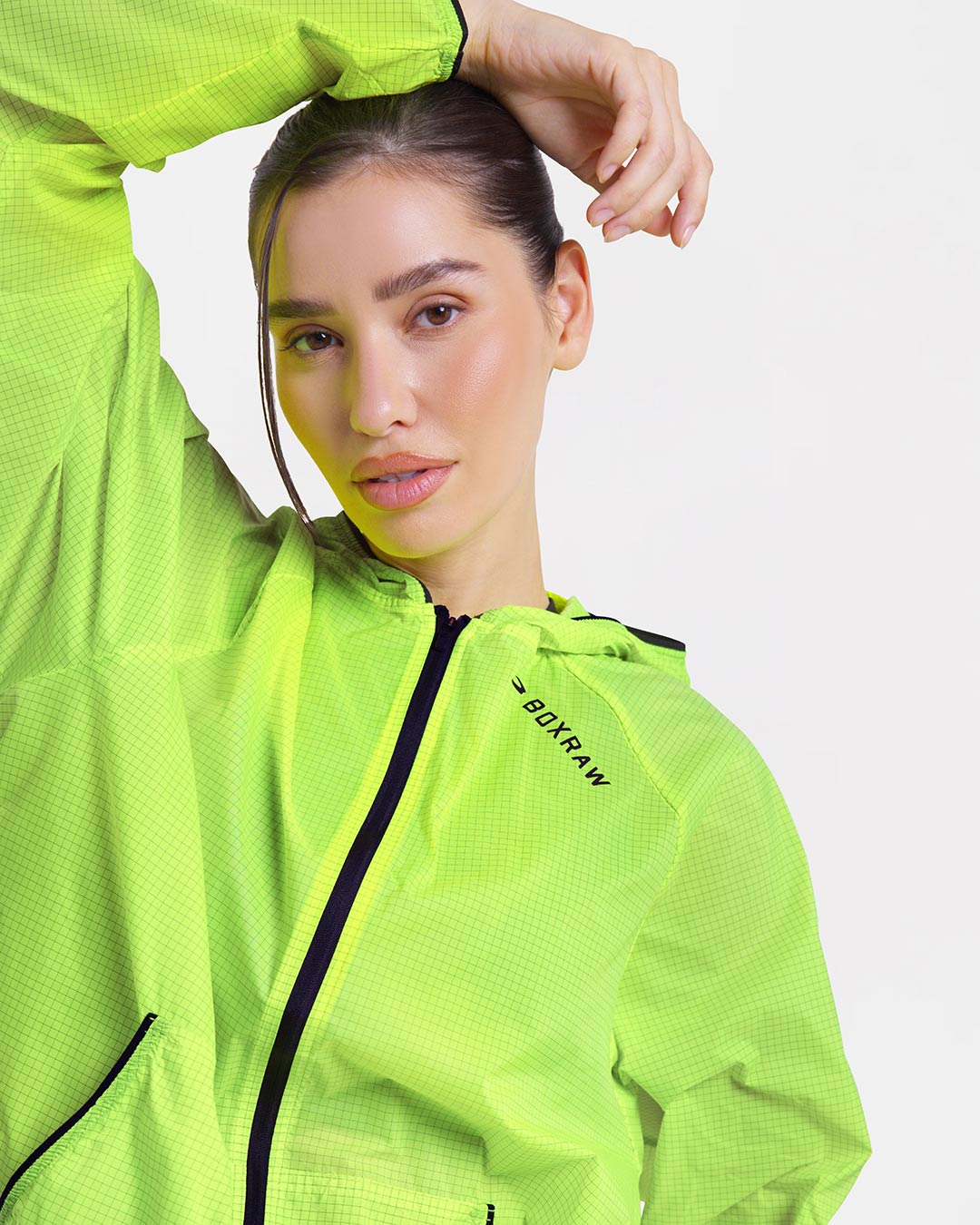 Genaro Zip Up Windbreaker - Neon Yellow
