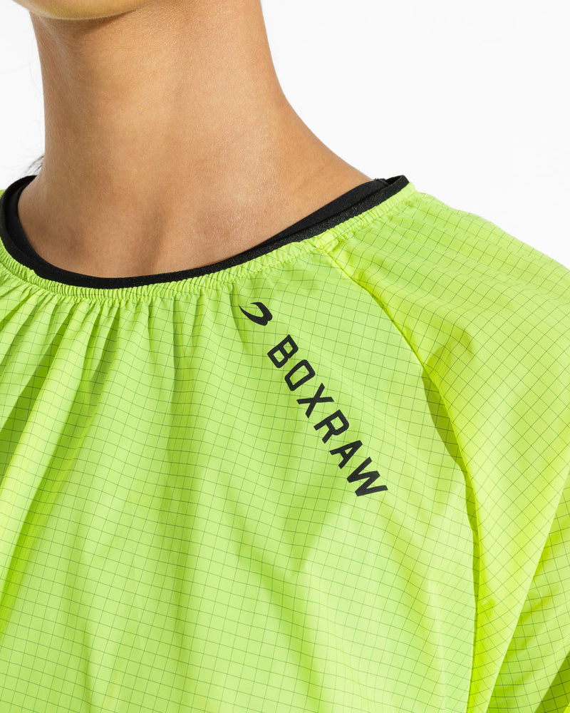 Genaro Oversized Windbreaker Crew - Neon Yellow